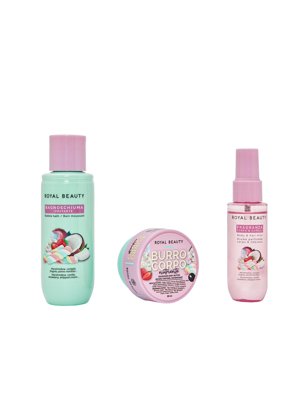 Σετ Σώματος με Αφρόλουτρο, Κρέμα & Body Mist, Travel Size