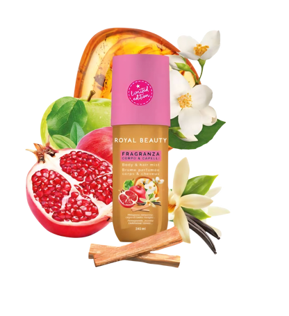 Body & Hair Mist N°07 με Glitter – Αρωματικό Spray Σώματος & Μαλλιών με Ρόδι, Μήλο & Βανίλια