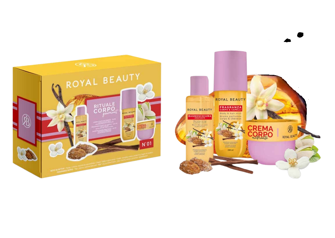 Σετ Περιποίησης Σώματος (Αφρόλουτρο + Κρέμα + Body & Hair Mist) με Βανίλια & Αμύγδαλο