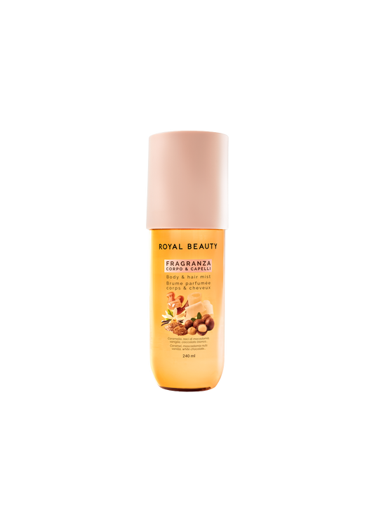 Σετ Περιποίησης Σώματος (Αφρόλουτρο + Κρέμα + Body & Hair Mist) με Καραμέλα, Μακαντέμια και Λευκή Σοκολάτα