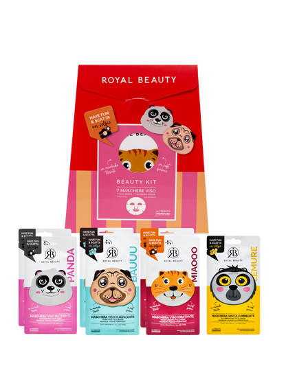 Σετ 7 Ενυδατικές Μάσκες Προσώπου – Animal Face Masks Gift Box