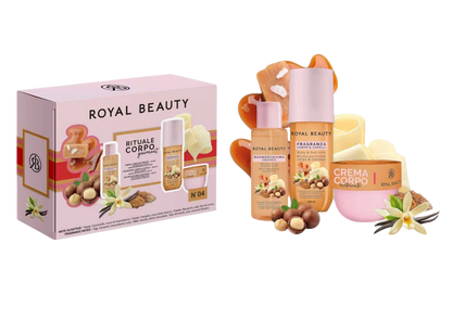 Σετ Περιποίησης Σώματος (Αφρόλουτρο + Κρέμα + Body & Hair Mist) με Καραμέλα, Μακαντέμια και Λευκή Σοκολάτα