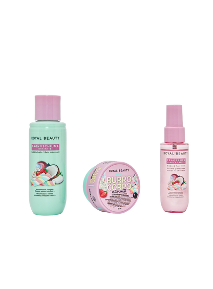 Σετ Σώματος με Αφρόλουτρο, Κρέμα & Body Mist, Travel Size