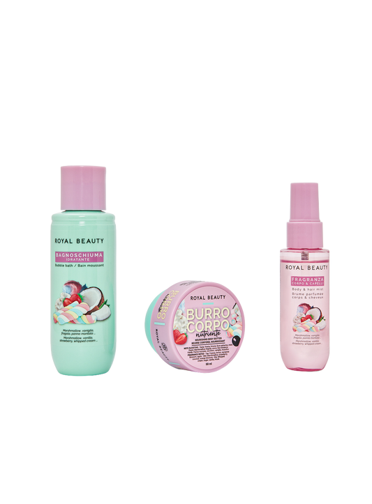 Σετ Σώματος με Αφρόλουτρο, Κρέμα & Body Mist, Travel Size