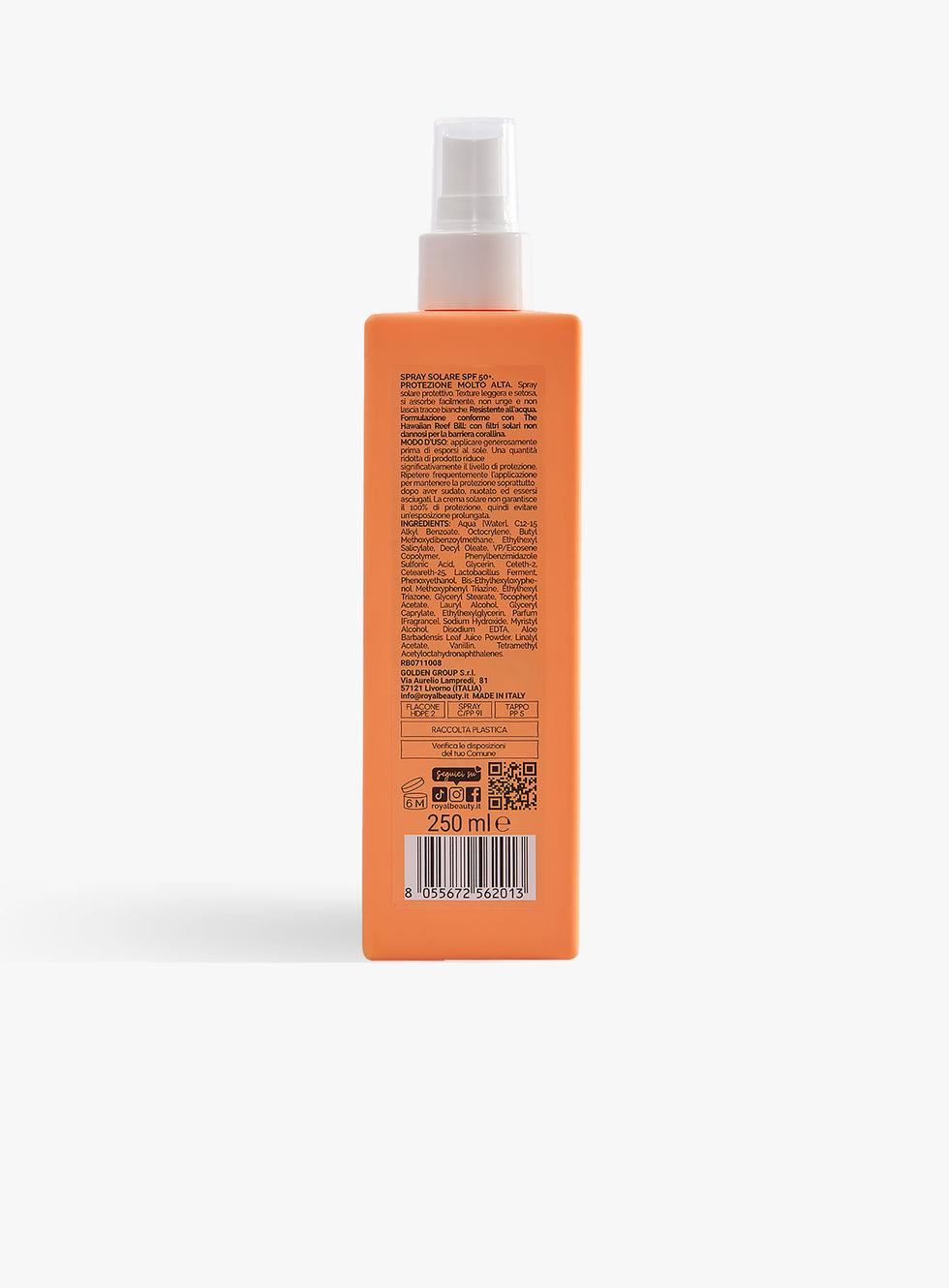 Αντηλιακό Spray Σώματος SPF50+ – Πολύ Υψηλή Προστασία UVA/UVB